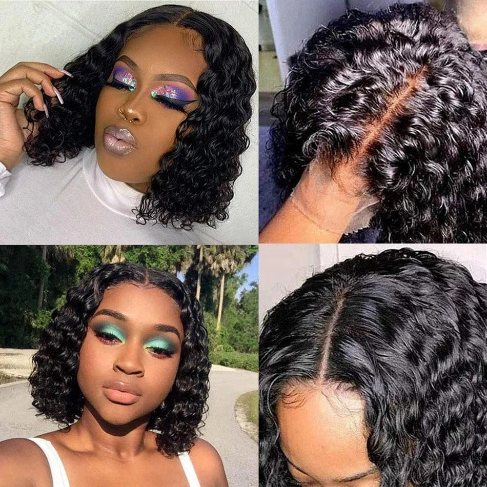 Curly Bob Short Pixie Cut Lace Wig