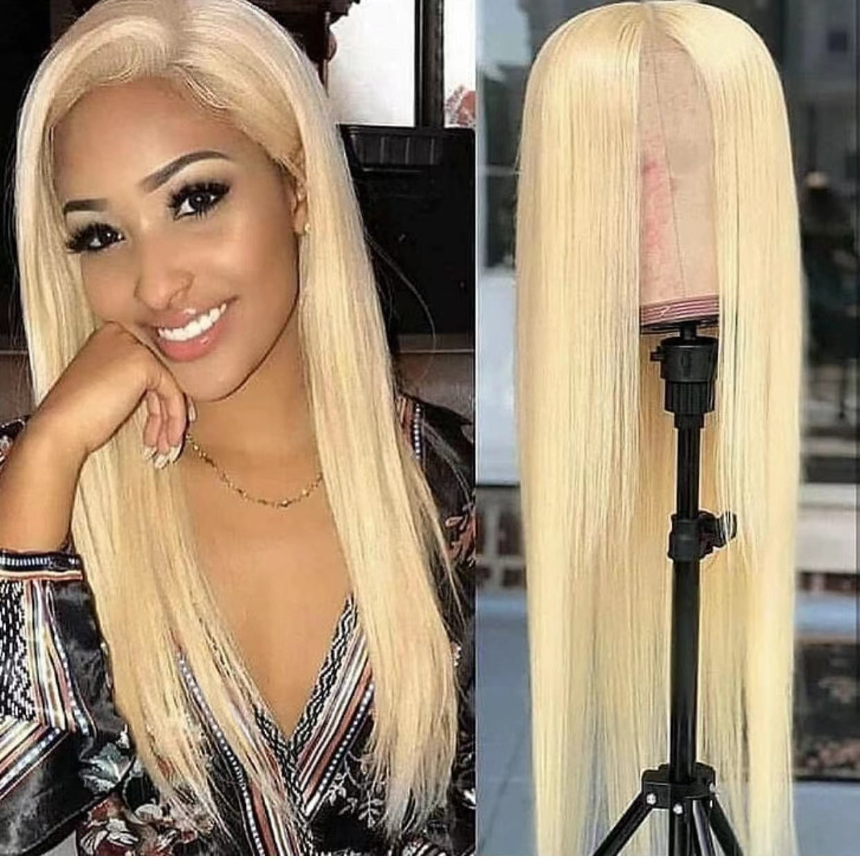 Honey Blonde Curly Frontal Wig