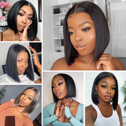 Brazilian Human Hair Short Bob Wigs